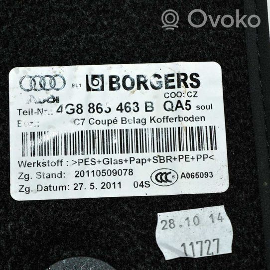 Audi A7 S7 4G Tappeto di rivestimento del fondo del bagagliaio/baule 4G8863463B