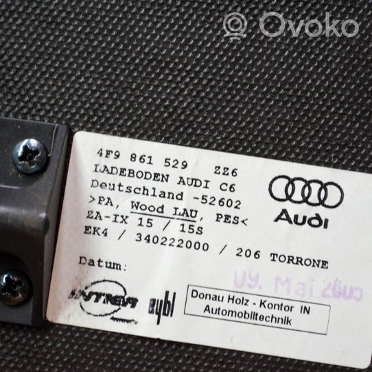 Audi A6 S6 C6 4F Tappeto di rivestimento del fondo del bagagliaio/baule 4F9861529