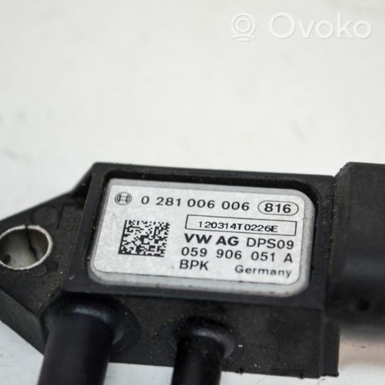 Audi A4 S4 B8 8K Sensore di pressione dei gas di scarico 0281006006059906051A