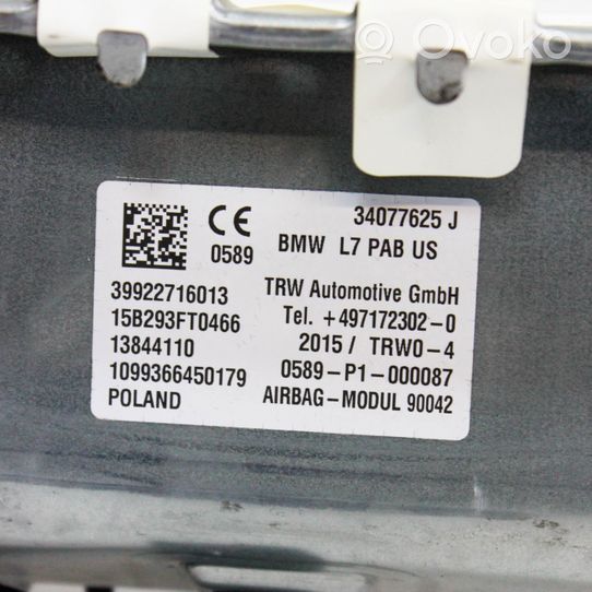BMW 4 F36 Gran coupe Poduszka powietrzna Airbag pasażera 9227160