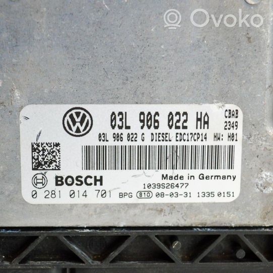 Volkswagen Tiguan Calculateur moteur ECU 03L906022HA