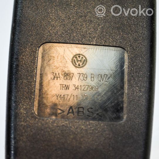 Volkswagen PASSAT B7 Fibbia della cintura di sicurezza centrale (posteriore) 3AA857739B