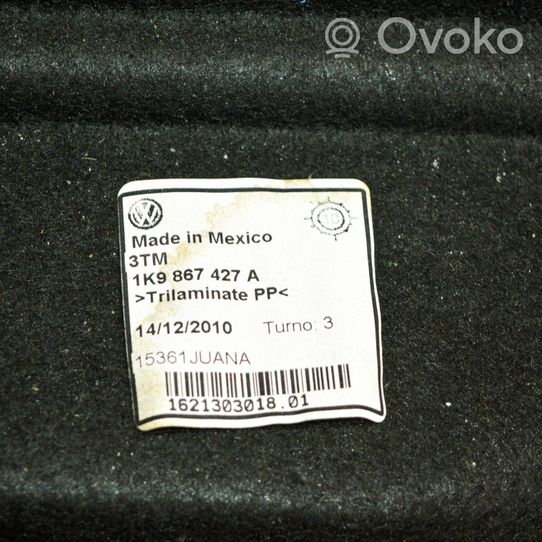 Volkswagen Golf VI Tavaratilan/takakontin alempi sivuverhoilu 1K9867427A