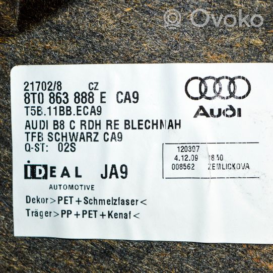 Audi A5 8T 8F Panneau, garniture de coffre latérale 8T0863888E