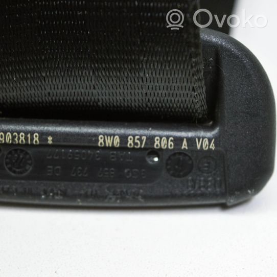 Audi A4 S4 B9 Takaistuimen turvavyö 8W0857806A