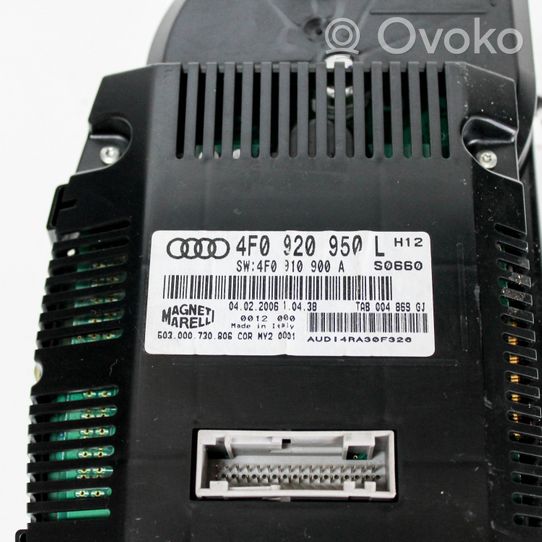 Audi A6 S6 C6 4F Spidometras (prietaisų skydelis) 4F0920950L