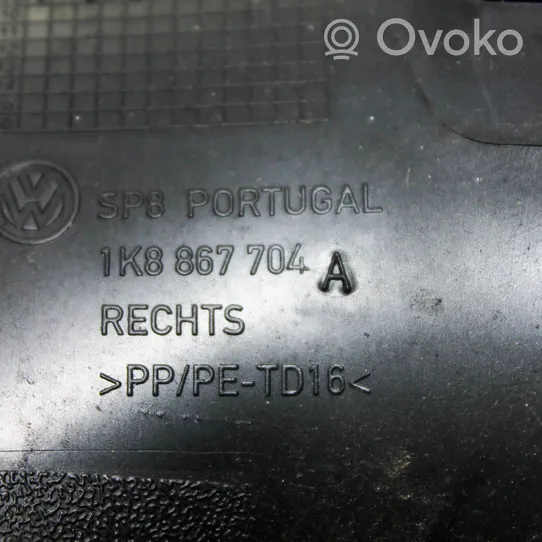 Volkswagen Scirocco Muu vararenkaan verhoilun elementti 1K8867704A