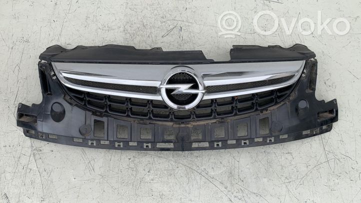 Opel Corsa D Front bumper upper radiator grill 13286000