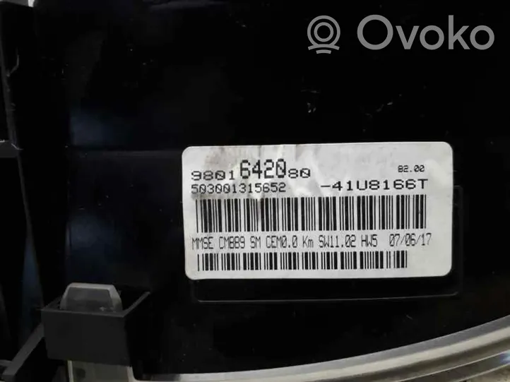 Citroen Berlingo Tachimetro (quadro strumenti) 9801642080