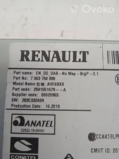 Renault Clio V Hi-Fi-äänentoistojärjestelmä 259155167R