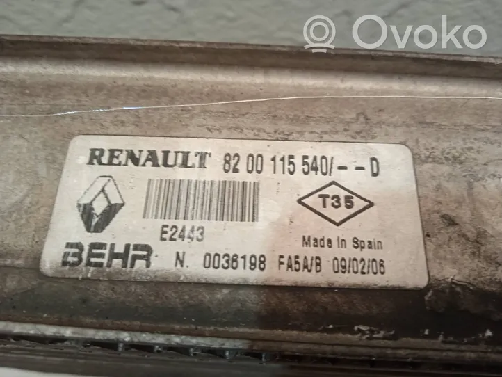 Renault Scenic RX Intercooler radiator 8200115540D