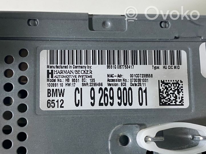 BMW 5 F10 F11 Unité principale radio / CD / DVD / GPS 9269900