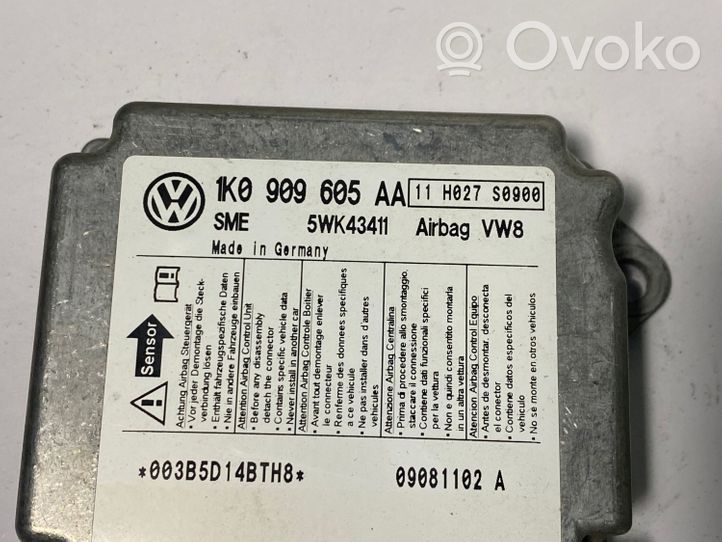 Volkswagen Golf V Sterownik / Moduł Airbag 1K0909605AA