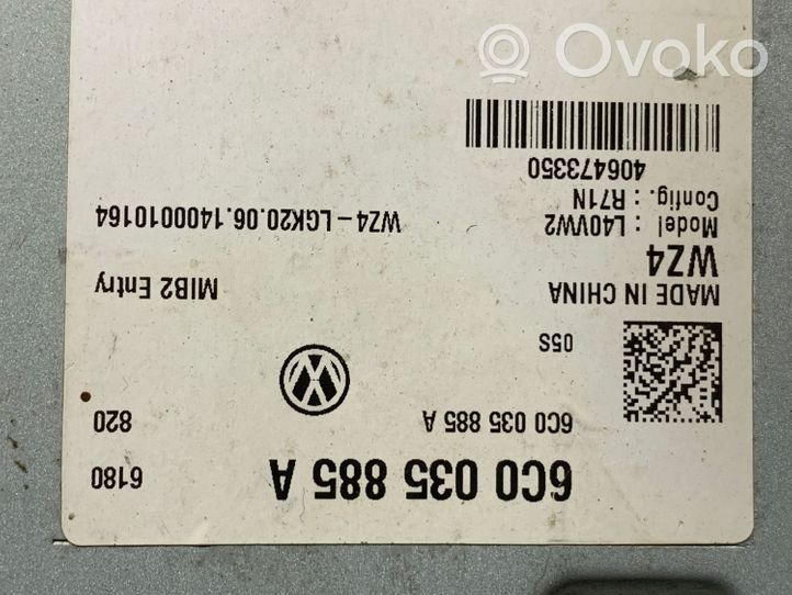 Volkswagen Polo V 6R Panel / Radioodtwarzacz CD/DVD/GPS 6C0035885A