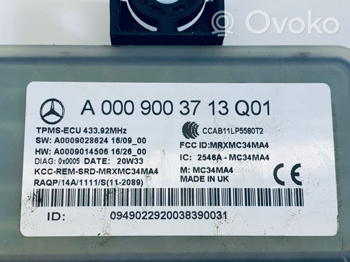 Mercedes-Benz EQC Rengaspaineen valvontayksikkö A0009003713