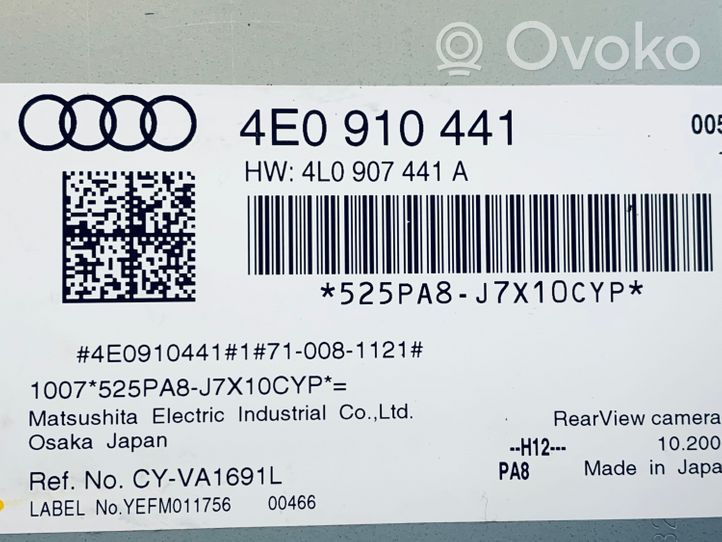 Audi A8 S8 D3 4E Module de contrôle caméra arrière 4E0910441