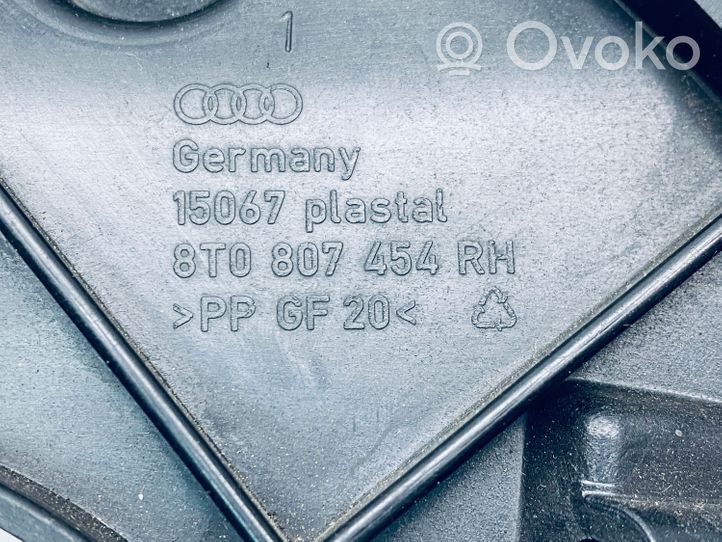 Audi A5 8T 8F Staffa angolare del supporto di montaggio del paraurti 8T0807454