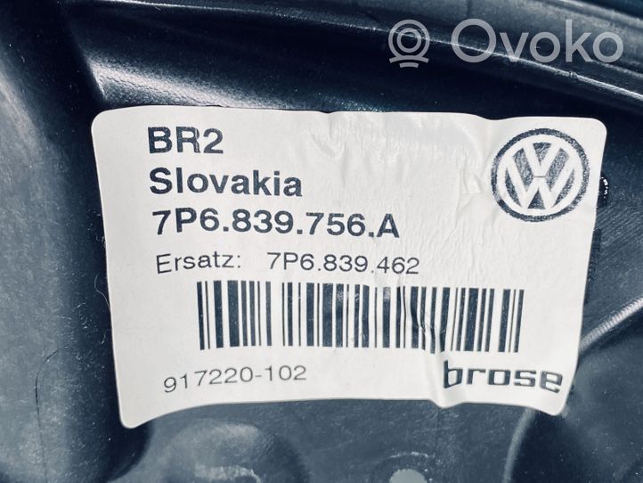 Volkswagen Touareg II Mechanizm podnoszenia szyby tylnej bez silnika 7P6839462A