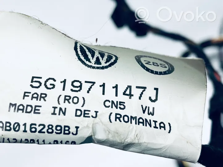 Volkswagen Golf VII Wiązka przewodów klapy tylnej / bagażnika 5G1971147J