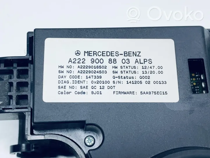 Mercedes-Benz S W222 Interruttore/pulsante di controllo multifunzione A2229008803