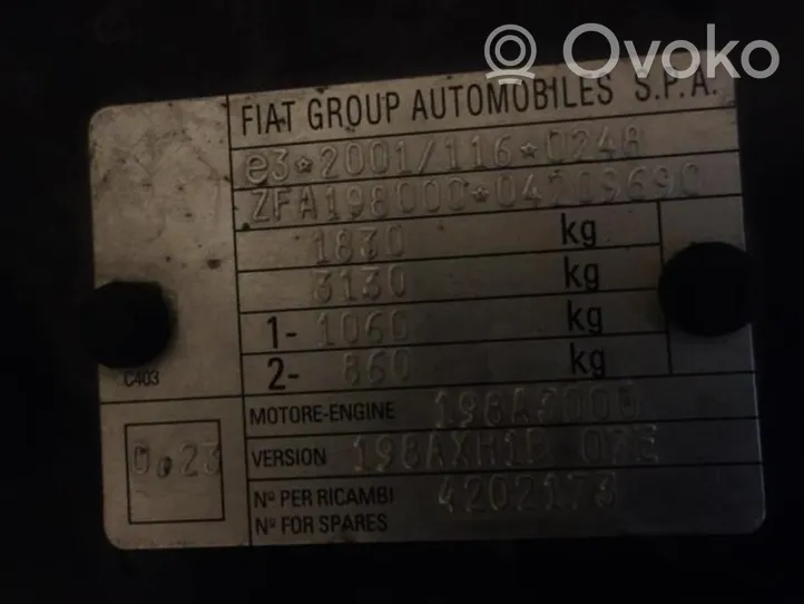 Fiat Bravo Staffa del pannello di supporto del radiatore 51792685