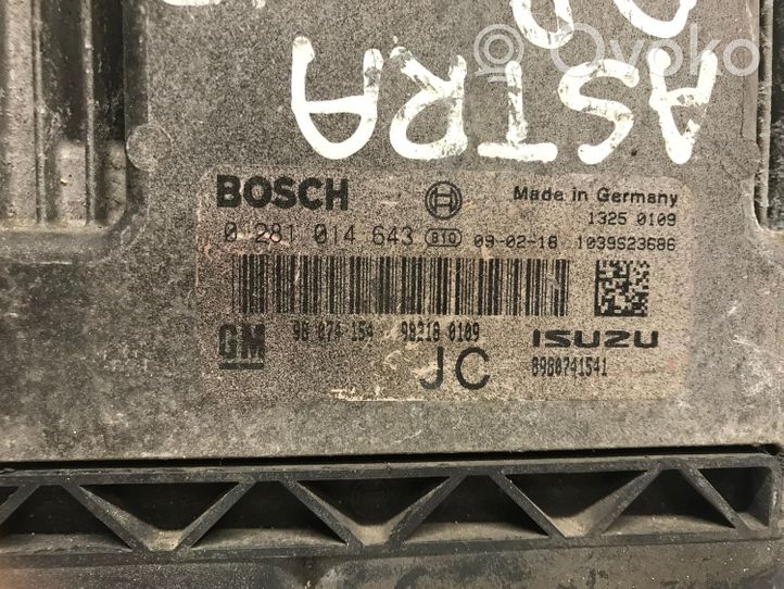 Opel Astra H Sterownik / Moduł ECU 0281014643