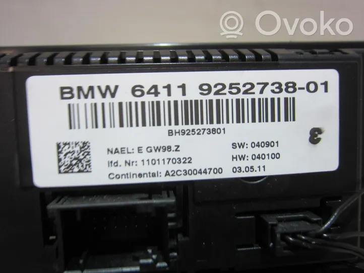 BMW X3 F25 Unité de contrôle climatique 9252738
