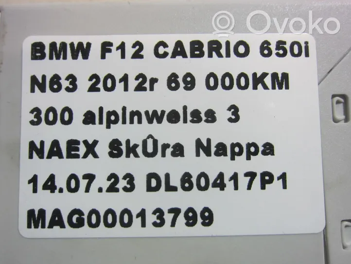 BMW 6 F12 F13 Pysäköintitutkan (PCD) ohjainlaite/moduuli 6851795