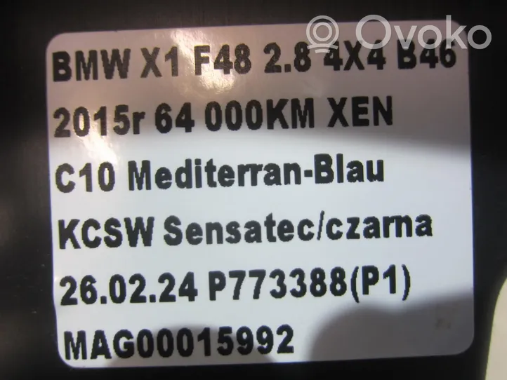 BMW X1 F48 F49 Sisälämmityksen ilmastoinnin korin kokoonpano 64116827060