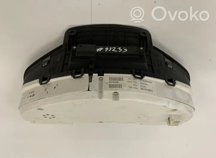 Volvo V70 Compteur de vitesse tableau de bord 31254534AA