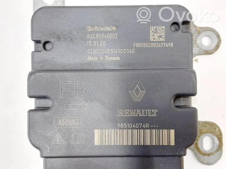 Renault Zoe Module de contrôle airbag 985104074R