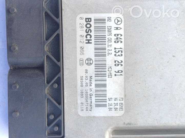 Mercedes-Benz Vito Viano W639 Calculateur moteur ECU A6461532691