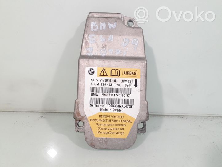 BMW 5 E60 E61 Airbag control unit/module 6577917201901