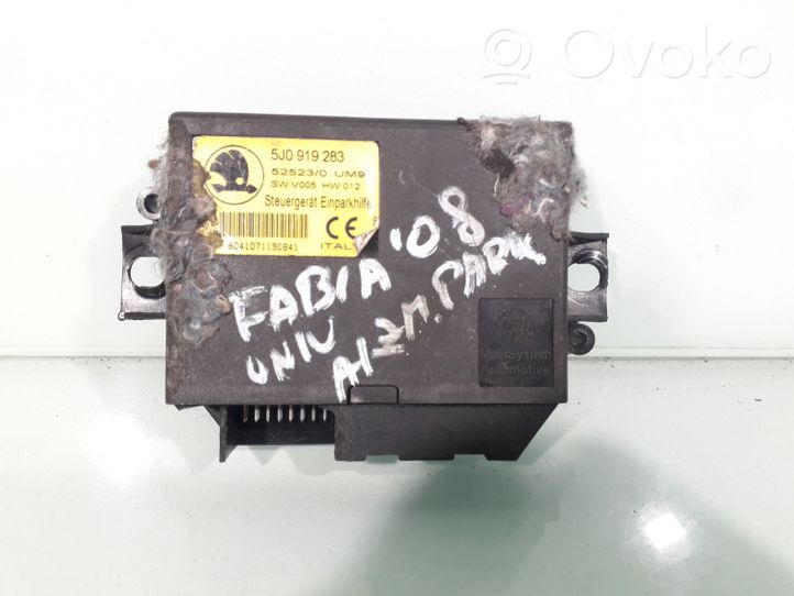 Skoda Fabia Mk2 (5J) Sterownik / Moduł parkowania PDC 5J0919283