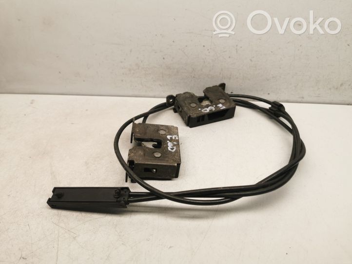 BMW 5 E60 E61 Système poignée, câble pour serrure de capot 