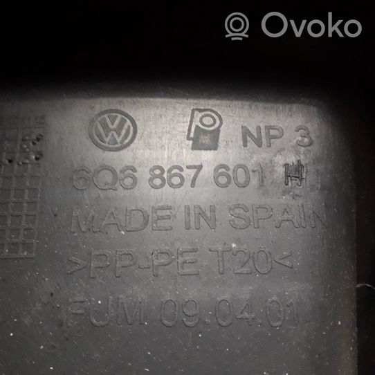 Volkswagen Polo Poszycie / Tapicerka tylnej klapy bagażnika 6Q6867601H