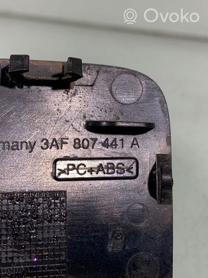 Volkswagen PASSAT B7 Zaślepka haka holowniczego zderzaka tylnego 3af807441a