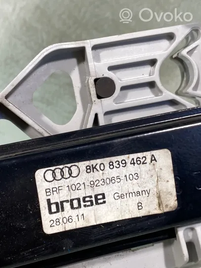 Audi A4 S4 B8 8K Meccanismo di sollevamento del finestrino posteriore senza motorino 8k0839462a