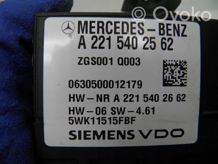 Mercedes-Benz S W221 Sterownik / Moduł pompy wtryskowej A2215402562