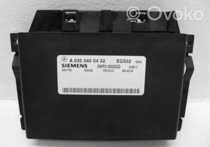 Mercedes-Benz E W211 Module de contrôle de boîte de vitesses ECU A0355450432