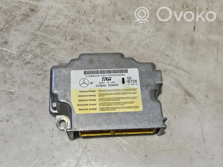 Mercedes-Benz A W169 Module de contrôle airbag A169820672