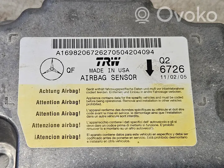 Mercedes-Benz A W169 Module de contrôle airbag A169820672