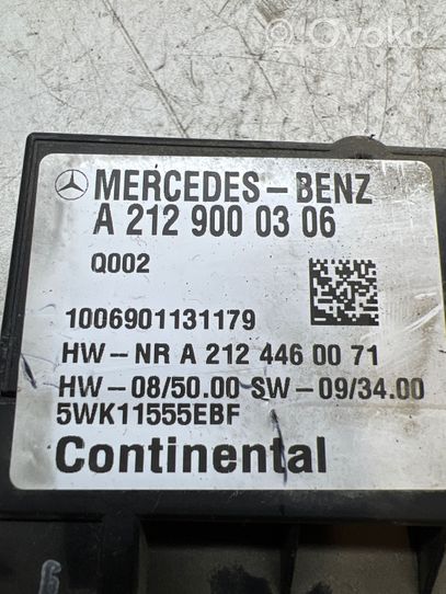 Mercedes-Benz E W212 Polttoaineen ruiskutuspumpun ohjainlaite/moduuli A2129000306
