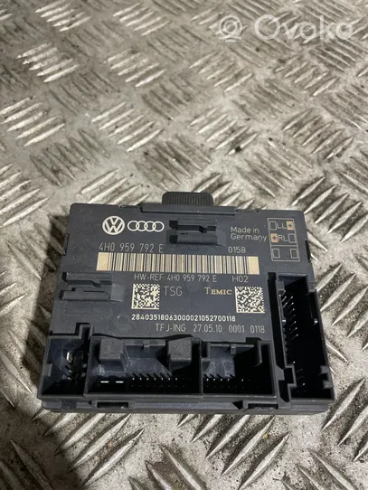 Audi A8 S8 D4 4H Durų elektronikos valdymo blokas 4H0959792E