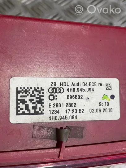 Audi A8 S8 D4 4H Takaluukun takavalot 4H0945094