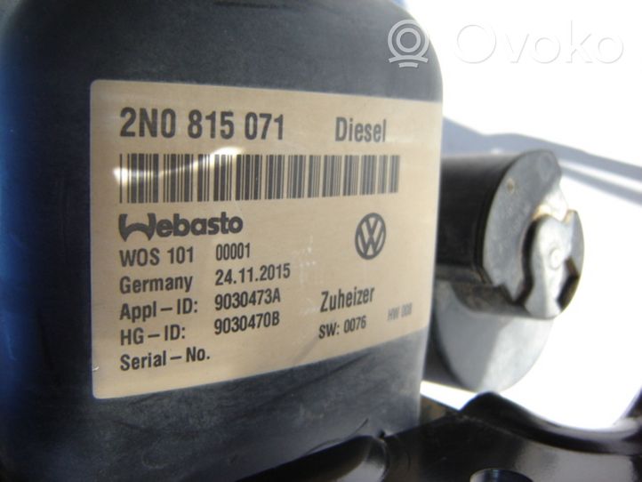 Volkswagen Crafter Auxiliary pre-heater (Webasto) 2N0815071