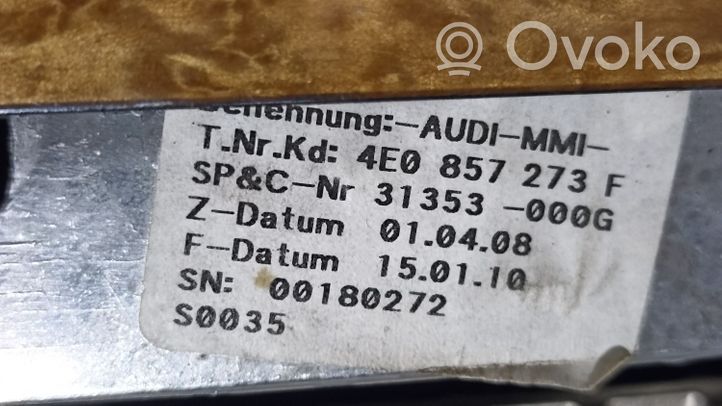 Audi A8 S8 D3 4E Écran / affichage / petit écran 4E0857273F