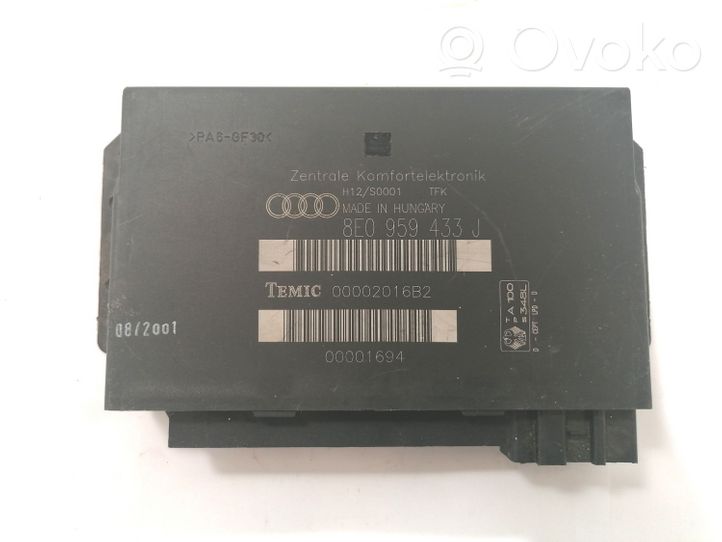 Audi A4 S4 B6 8E 8H Moduł / Sterownik komfortu 8E0959433J