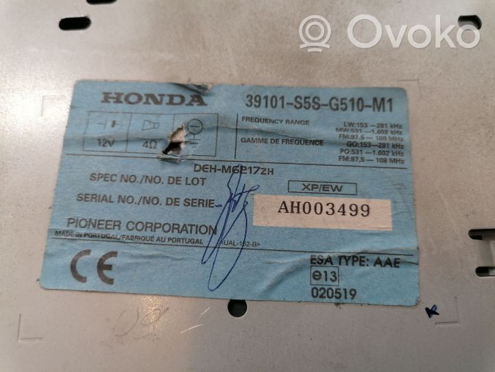 Honda Civic Unità principale autoradio/CD/DVD/GPS 39101S5SG510M1