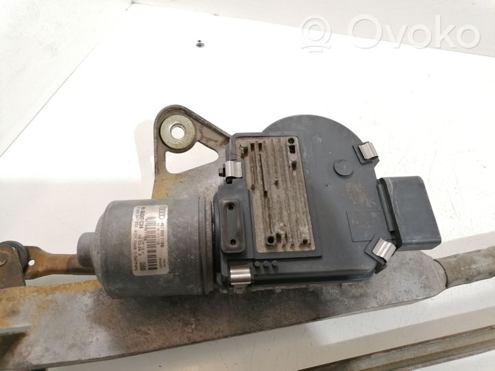 Audi A8 S8 D3 4E Tringlerie et moteur d'essuie-glace avant 4E1955119B